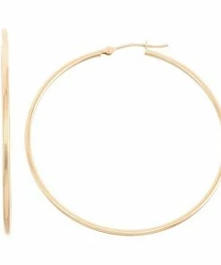 Jordan Blue 10k Gold Hoop Earrings 1.5 X 45mm