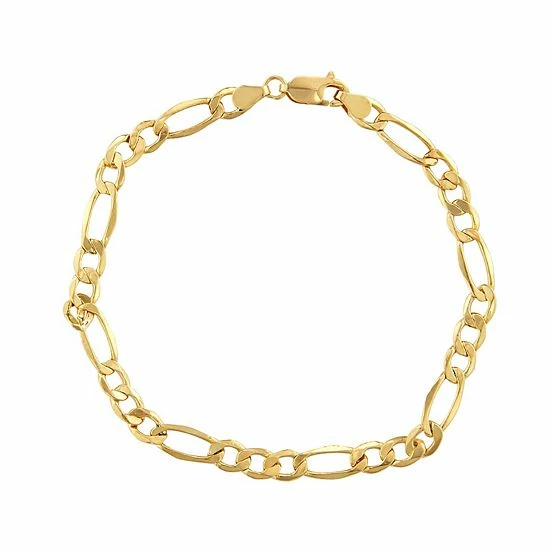 Jordan Blue Men's 10k Gold Figaro Chain Bracelet - Image 2