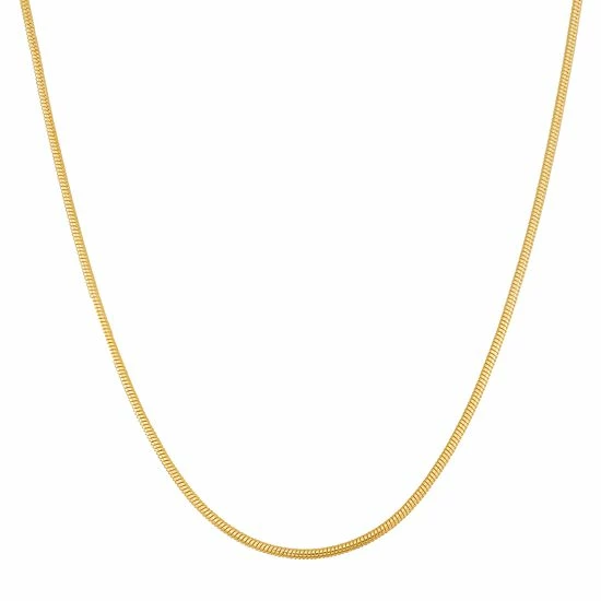 Jordan Blue 14k Gold Over Silver Snake Chain Necklace Yellow - Image 4