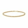 Jordan Blue Men's Sterling Silver Rope Chain Bracelet 14k Gold Plated