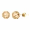 Jordan Blue 10k Gold Hammered Ball Stud Earrings