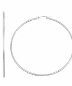 Jordan Blue 10k Gold Hoop Earrings 2 X 40mm