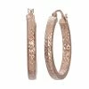Jordan Blue 14k Rose Gold Textured Hoop Earrings