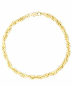 Jordan Blue Men's 14k Gold Filled 4.5 Mm Rope Chain Bracelet