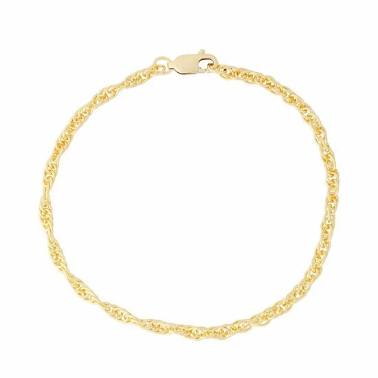 Jordan Blue 14k Gold Filled 2.8 Mm Rope Chain Bracelet