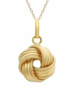 Jordan Blue 10k Gold Love Knot Pendant
