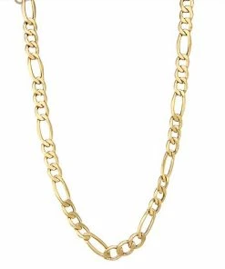 Jordan Blue Men's 14k Gold Figaro Chain Necklace White