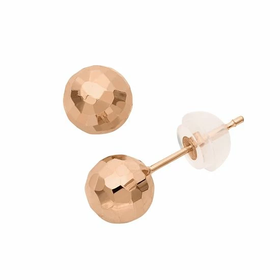 Jordan Blue 14k Gold Hammered Ball Stud Earrings - Image 5