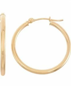 Jordan Blue 10k Gold Hoop Earrings 2 X 20mm