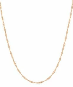 Jordan Blue 14k Rose Gold-Plated Silver Adjustable Singapore Chain Necklace - 22 In.