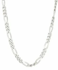 Jordan Blue Men's Sterling Silver Figaro Chain Necklace