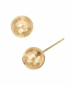 Jordan Blue 14k Gold Hammered Ball Stud Earrings