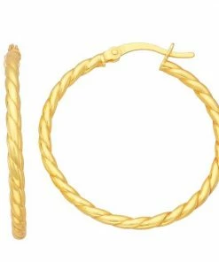 Jordan Blue Sterling Silver Twist Hoop Earrings