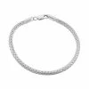 Jordan Blue Sterling Silver Foxtail Chain Bracelet - 7.5 In.