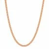 Jordan Blue 14k Rose Gold Over Silver Curb Chain Necklace