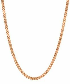 Jordan Blue 14k Rose Gold Over Silver Curb Chain Necklace