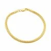 Jordan Blue 14k Gold Over Silver Foxtail Chain Bracelet - 7.5 In. Yellow