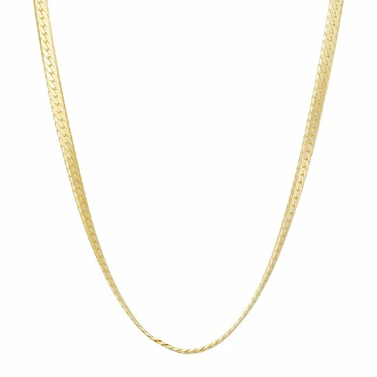Jordan Blue 14k Gold Over Silver Herringbone Chain Necklace