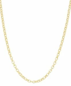 Jordan Blue 14k Gold Over Silver Adjustable Rolo Chain Necklace Rose