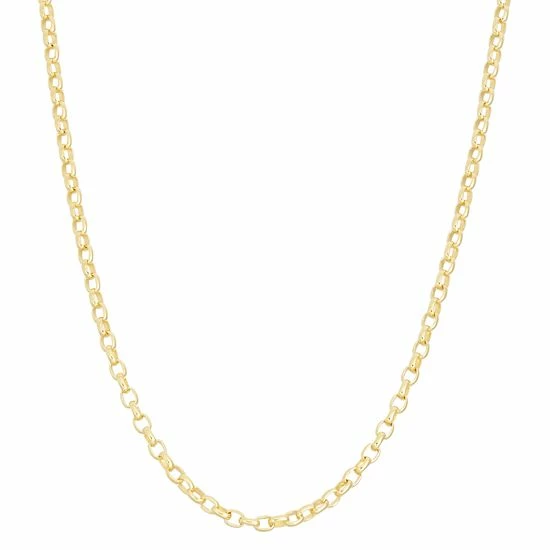 Jordan Blue 14k Gold Over Silver Adjustable Rolo Chain Necklace Rose - Image 6