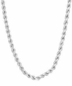 Jordan Blue Sterling Silver Rope Chain Necklace