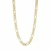 Jordan Blue Men's Sterling Silver Figaro Chain Necklace Gold Tone