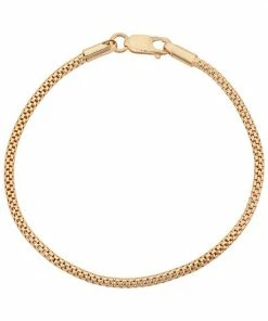 Jordan Blue 14k Gold Over Silver Popcorn Chain Bracelet Rose