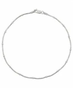 Jordan Blue Sterling Silver Snake Chain Anklet