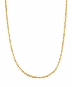 Jordan Blue Women's 14k Gold Over Silver Foxtail Chain Necklace