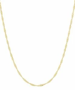 Jordan Blue 14k Gold-Plated Silver Adjustable Singapore Chain Necklace - 22 In.