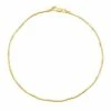 Jordan Blue 14k Gold Over Silver Snake Chain Anklet Gold Tone
