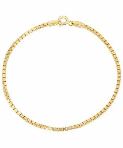 Jordan Blue 14k Gold Over Silver Box Chain Bracelet