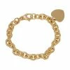 Jordan Blue 14k Gold Over Silver Heart Charm Bracelet Rose