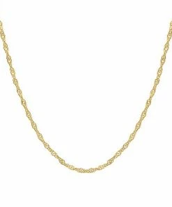 Jordan Blue 14k Gold 2.25 Mm Singapore Chain Necklace
