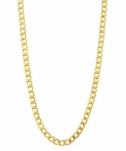 Jordan Blue Men's 10k Gold Curb Chain Necklace