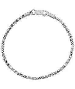 Jordan Blue Sterling Silver Popcorn Chain Bracelet