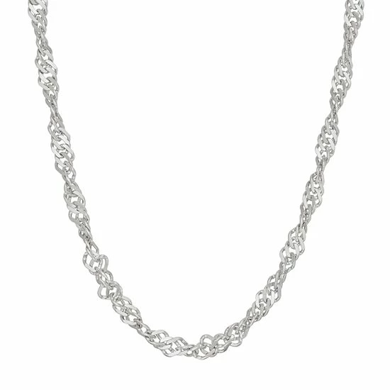 Jordan Blue Sterling Silver Disco Chain Necklace