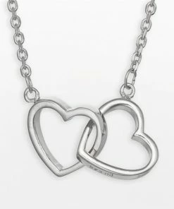 Jordan Blue Sterling Silver Interlocking Heart Necklace