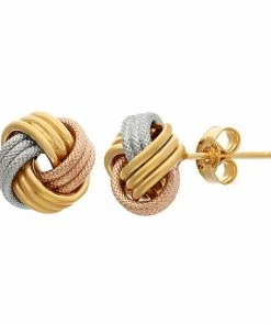 Jordan Blue 10k Gold Love Knot Earrings 10k Whgold