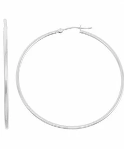 Jordan Blue 14k Gold Tube Hoop Earrings - 45 Mm White