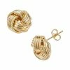 Jordan Blue 14k Gold Textured Love Knot Stud Earrings