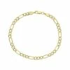 Jordan Blue Men's 14k Gold Figaro Chain Bracelet