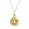 Jordan Blue 14k Gold Textured Love Knot Pendant