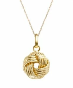 Jordan Blue 14k Gold Textured Love Knot Pendant