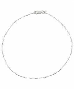 Jordan Blue Sterling Silver Ball Chain Anklet