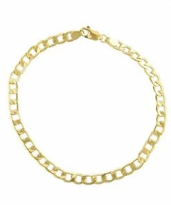 Jordan Blue Men's 10k Gold Curb Chain Bracelet