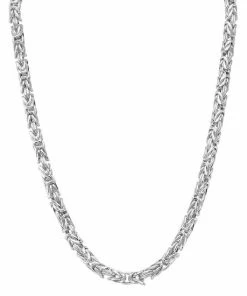 Jordan Blue Sterling Silver Adjustable Byzantine Chain Necklace