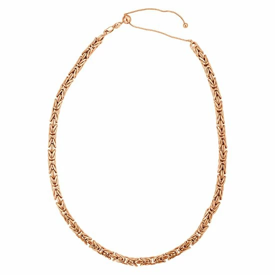 Jordan Blue Sterling Silver Adjustable Byzantine Chain Necklace - Image 2