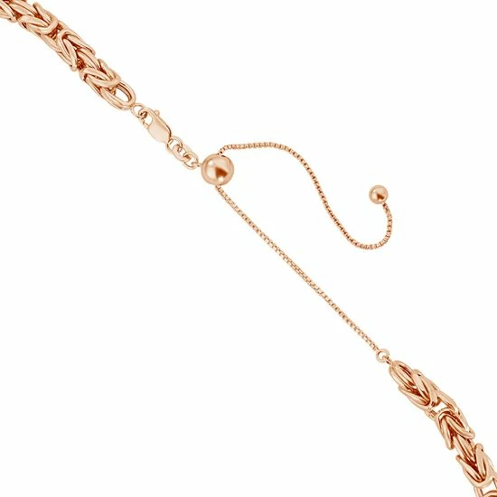Jordan Blue Sterling Silver Adjustable Byzantine Chain Necklace - Image 3