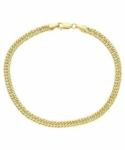 Jordan Blue Men's 14k Gold Miami Cuban Curb Bracelet